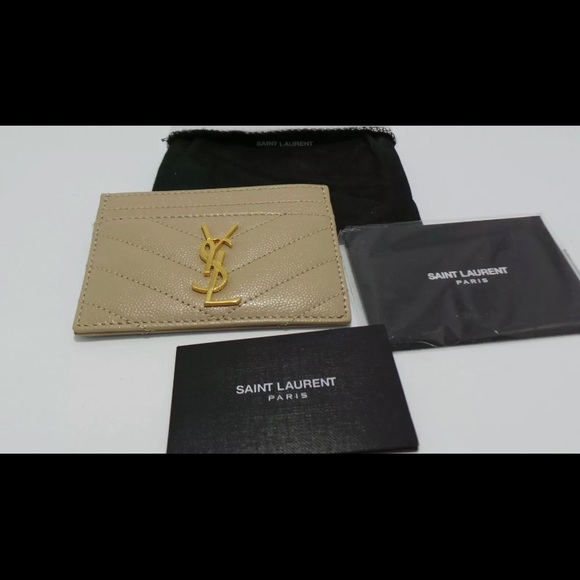 Authentic Saint Laurent Monogram Card Holder - Picture 4 of 10